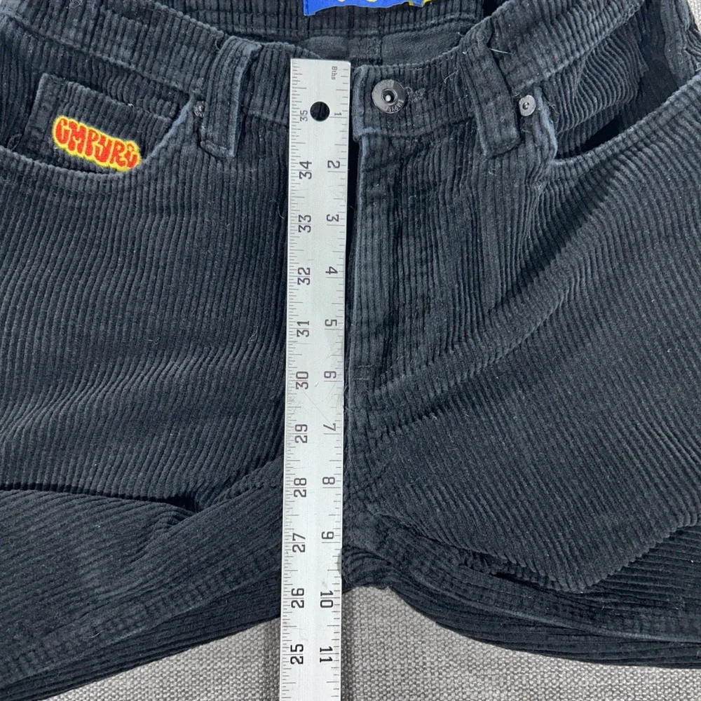 Empyre Corduroy Pants Mens 28 Black Good Skate Baggy Wide Wale Straight Leg
